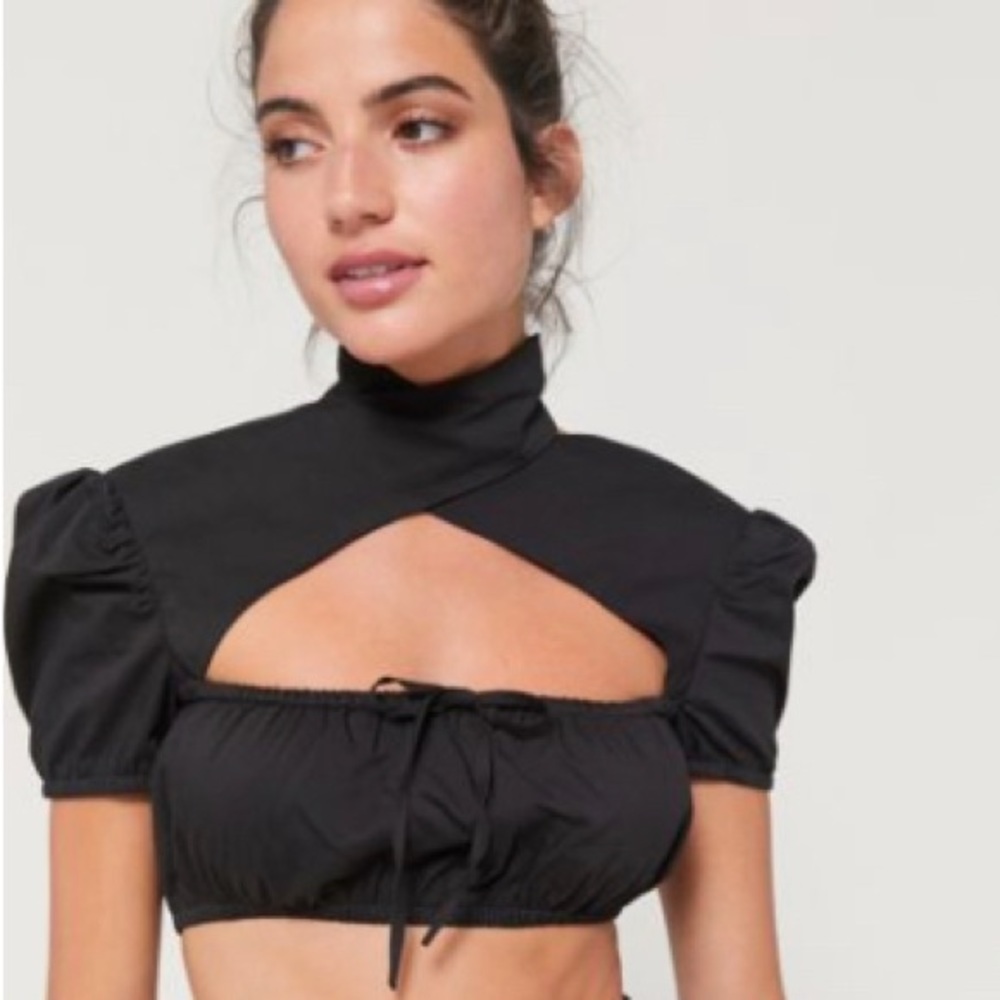 I.AM.GIA Pandora Puff Sleeve Crop Top